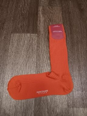 MarcoLiani Milano Merino Wool Ribbed Over-the-Calf Dress Socks